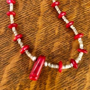 Native American Coral necklace!